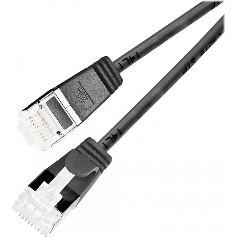 Wirewin Slim Patch Cable U/FTP Cat 6a juodas 7,0 m PKW-LIGHT-STP-K6A 7.0 SW
