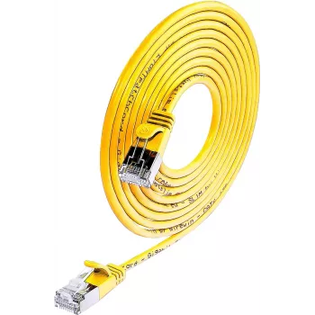 Wirewin Triotronik F/UTP Cat6a Ethernet tinklo kabelis, 1,5 m, RJ-45 vyriškas-vyriškas, geltonas PKW-LIGHT-STP-K6 1.5 GE