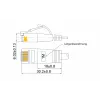 Wirewin Triotronik F/UTP Cat6a Ethernet tinklo kabelis, 1,5 m, RJ-45 vyriškas-vyriškas, geltonas PKW-LIGHT-STP-K6 1.5 GE