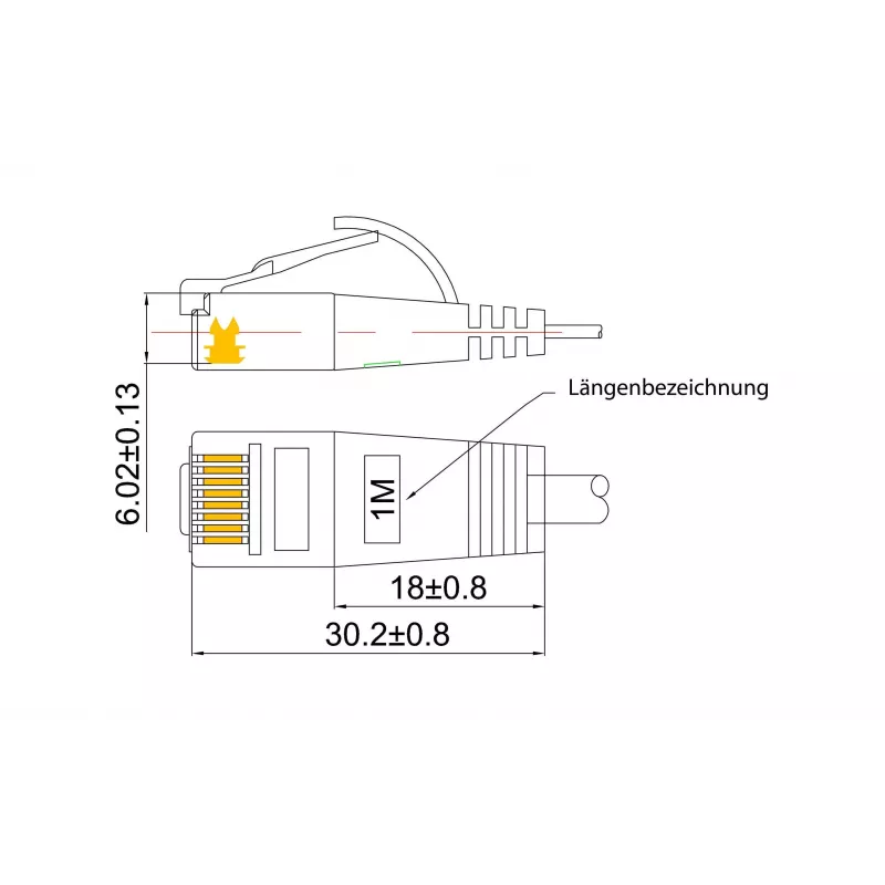 Wirewin Triotronik F/UTP Cat6a Ethernet tinklo kabelis, 1,5 m, RJ-45 vyriškas-vyriškas, geltonas PKW-LIGHT-STP-K6 1.5 GE