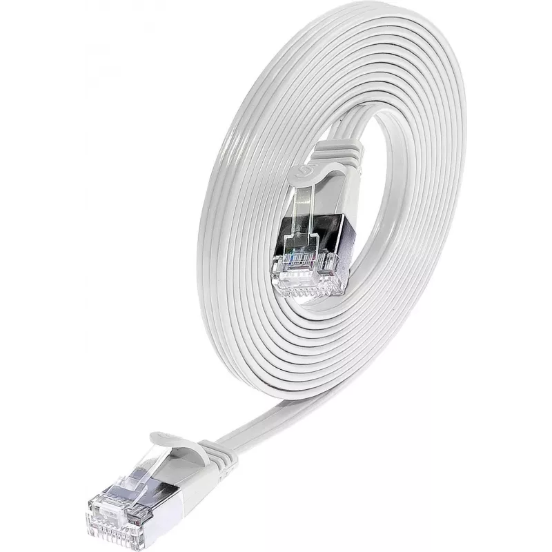 Wirewin Triotronik PKW-STP-SLIM-KAT6 7.5 WS Cat6 U/FTP plonas tinklo pataisos kabelis, RJ45 male to male, 7,5 m, baltas
