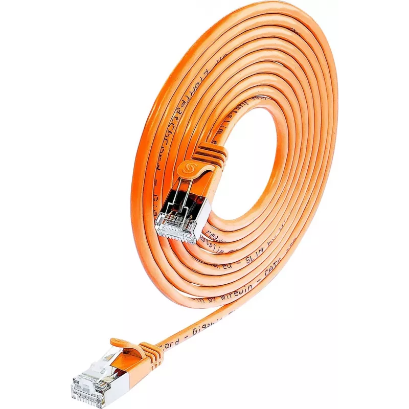 Wirewin SLIM SL6 15 OR - Cat.6 Slim-Light tinklo kabelis, U/FTP, 15 m, oranžinės spalvos (PKW-LIGHT-STP-K6 15.0 OR)