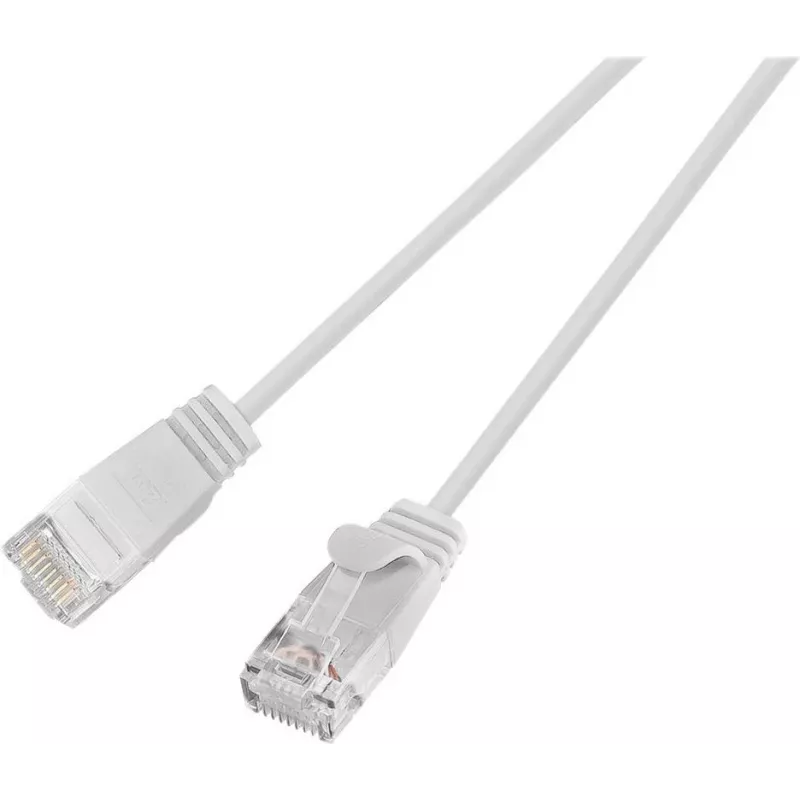 Wirewin SLIM UL6 1 WS – Cat.6 Slim-Light tinklo kabelis, U/UTP, 1,0 m, baltas (PKW-LIGHT-K6 1.0 WS)