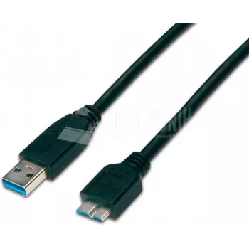 Wirewin USB 3.0 A-MB MM 3.0 SW - 3m USB-A į Micro-B kabelis, juodas