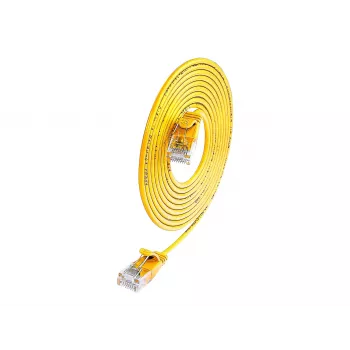 Wirewin SLIM UL6 10 GE - Cat.6 SLIM-Light tinklo kabelis, U/UTP, 10 m, geltonas PKW-LIGHT-K6 10.0 GE