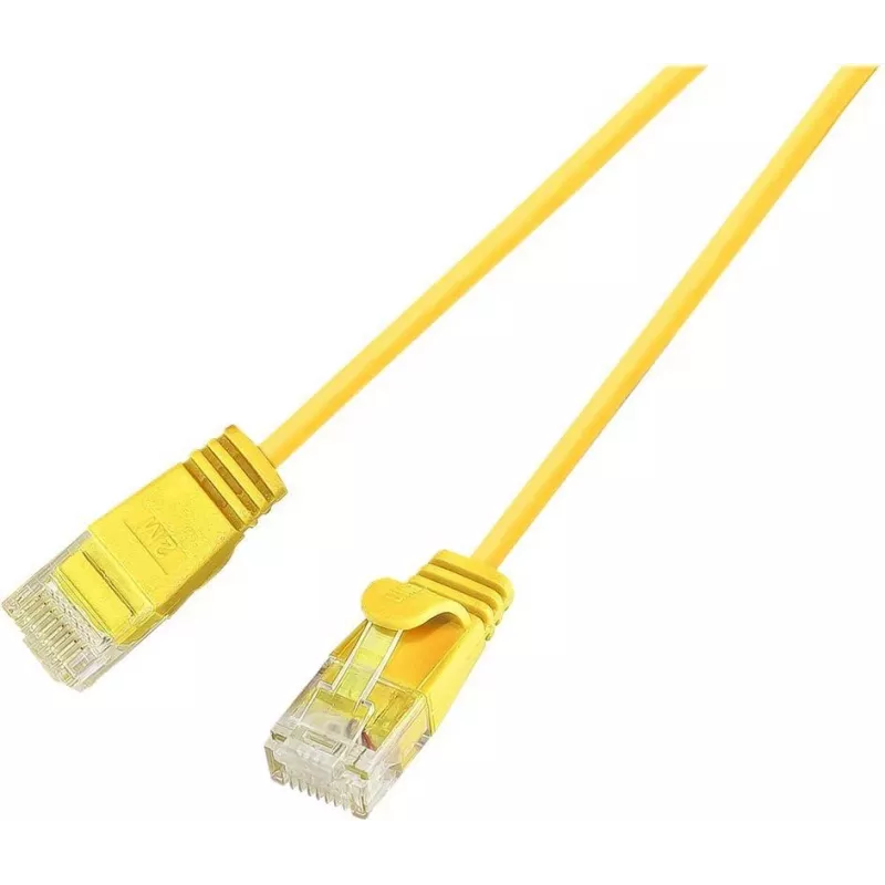 Wirewin SLIM UL6 10 GE - Cat.6 SLIM-Light tinklo kabelis, U/UTP, 10 m, geltonas PKW-LIGHT-K6 10.0 GE