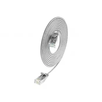 Wirewin SLIM UL6 7,5 m Cat.6 plonas tinklo kabelis, U/UTP, pilkas (PKW-LIGHT-K6 7.5)