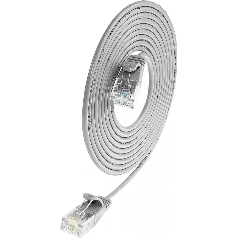 Wirewin SLIM UL6 7,5 m Cat.6 plonas tinklo kabelis, U/UTP, pilkas (PKW-LIGHT-K6 7.5)