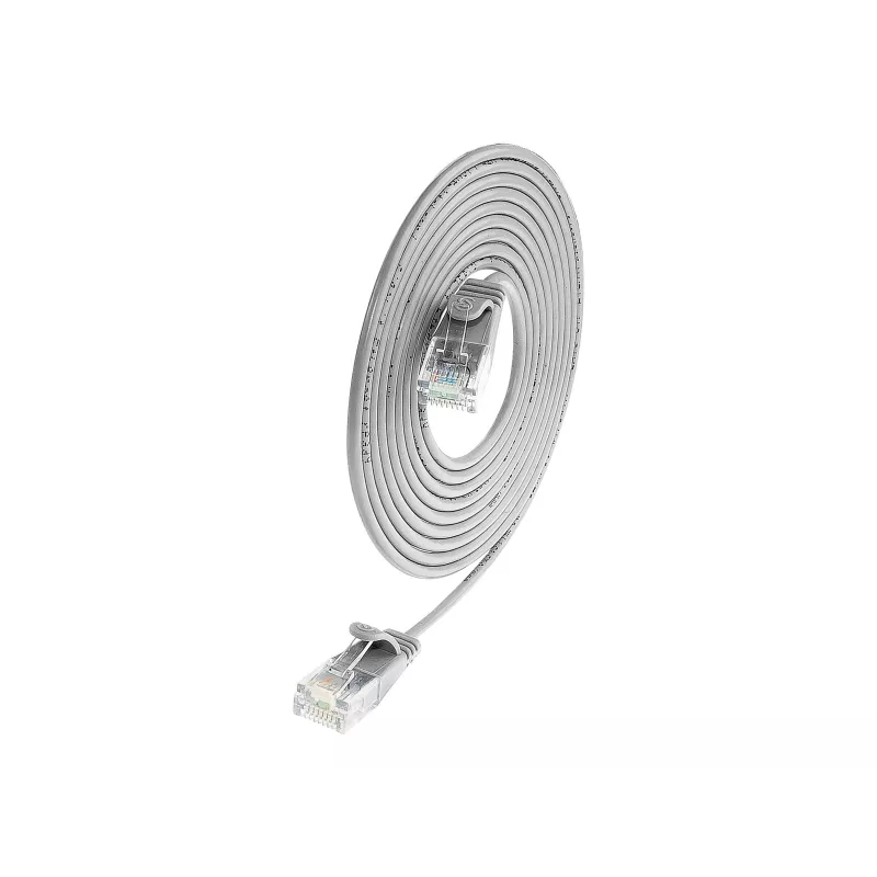 Wirewin SLIM UL6 7,5 m Cat.6 plonas tinklo kabelis, U/UTP, pilkas (PKW-LIGHT-K6 7.5)