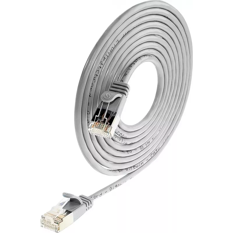 Wirewin Triotronik PKW-LIGHT-STP-K6 0.25 Cat6 RJ45 tinklo kabelis, 0,25 m, STP, varis, pilkas