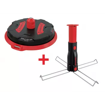 Runpotec Professional kabelių išvyniojimo stovas su daugiafunkciniu įtvaro rinkiniu 10174