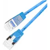 Wirewin Light Patch tinklo kabelis apvalus U/FTP Cat 6a mėlynas 3,0 m plonas lankstus PoE PKW-LIGHT-STP-K6A 3.0 BL