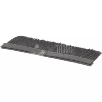 Wirewin Brush Panel 1U 19 colių plastikinis juodas kabelių valdymo skydelis