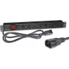 Wirewin NVL8 USV Version 19 colių 1U montuojamas į stelažą PDU, 8x IEC C13 lizdai, IEC C14 įėjimas, 10A, 2300W, juodas