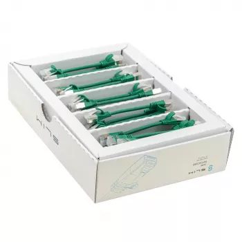 Wirewin SLIM-LS-K6A 0,1 m Cat6a U/FTP plonas Ethernet tinklo kabelis, žalias, 50 vnt. pakuotė