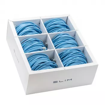Wirewin SLIM-LS-K6A 0.5 BL 90 - Cat6a U/FTP plonas Ethernet tinklo kabelis, 0,5 m, mėlynas, 90 vnt. paketas