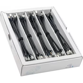 Wirewin SLIM-LS-K6A 0.25 BK 50 – Cat6A plonas Ethernet tinklo kabelis, 0,25 m, U/FTP, juodas, 50 vnt. paketas