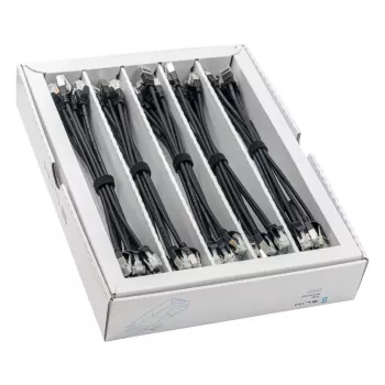 Wirewin SLIM-LS-K6A 0.25 BK 50 – Cat6A plonas Ethernet tinklo kabelis, 0,25 m, U/FTP, juodas, 50 vnt. paketas