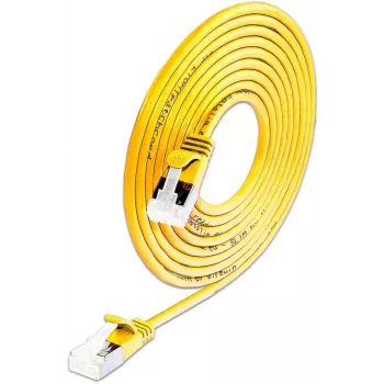 Wirewin SLIM-LS-K6A 0.15 YE 50 Cat6a U/FTP plonas Ethernet tinklo kabelis, 0,15 m, geltonas, 50 vnt. paketas