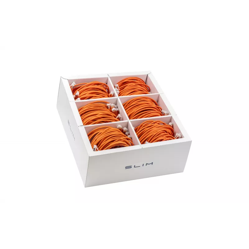 Wirewin SLIM-LS-K6A 2.0 OR 60 Cat.6A U/FTP plonas Ethernet tinklo kabelis, 2m, oranžinis, 60 vnt. paketas