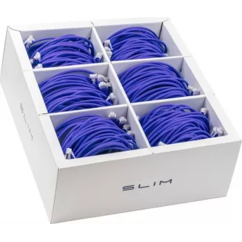 Wirewin SLIM-LS-K6A 1.5 VT 60 - Cat.6A U/FTP plonas Ethernet tinklo kabelis, 1,5 m, violetinės spalvos, 60 vnt. paketas