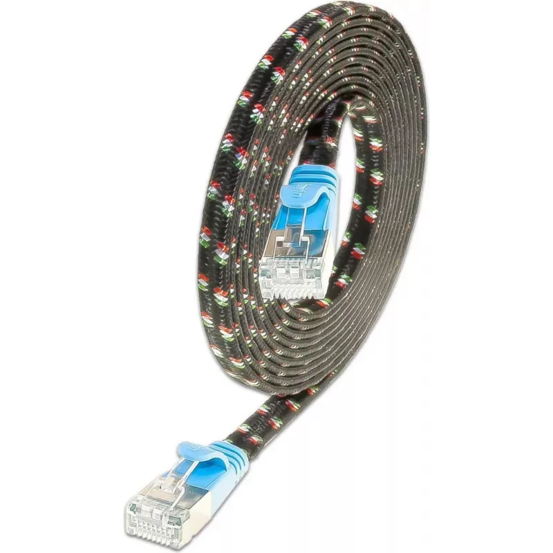 Wirewin SLIM ST6 1 BL - Cat.6 SLIM-Tough tinklo kabelis, F/FTP, 1,0 m, mėlynas PKW-TOUGH-STP-K6 1.0 BL
