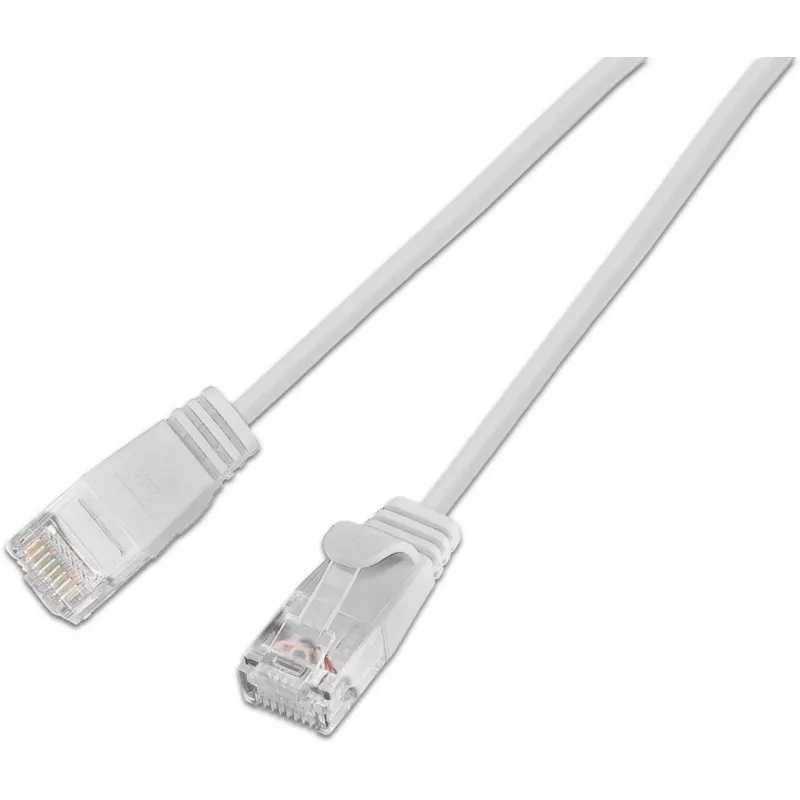 Wirewin SLIM KAT6A 10 Gigabit šviesinis pataisas apvalus, U/UTP, Ø 3.6 mm, baltas (SLIM-L-UU-K6A 0.1 WT)