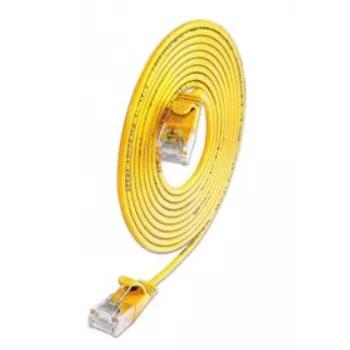 Wirewin SLIM KAT6A 10 Gigabit šviesusis tinklo kabelis, U/UTP, Ø 3,6 mm, geltonas, 0,1 m SLIM-L-UU-K6A 0.1 YE