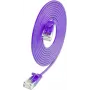 Wirewin SLIM KAT6A 10 Gigabit šviesus pakabinimo kabelis apvalus, U/UTP, Ø 3,6 mm, violetinės spalvos, 0,5 m SLIM-L-UU-K6A 0.5 VT