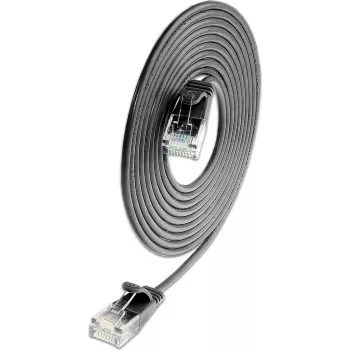 Wirewin SLIM KAT6A 10 Gigabit šviesusis tinklo kabelis, U/UTP, Ø 3,6 mm, juodas, 1,0 m SLIM-L-UU-K6A 1.0 BK