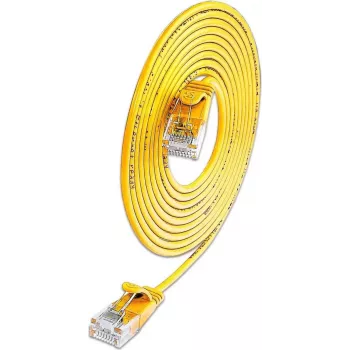 Wirewin Cat6A Slim Ethernet tinklo kabelis, U/UTP, 1m, geltonas, 10Gbps SLIM-L-UU-K6A 1.0 YE