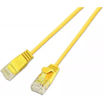 Wirewin Cat6A Slim Ethernet tinklo kabelis, U/UTP, 1m, geltonas, 10Gbps SLIM-L-UU-K6A 1.0 YE