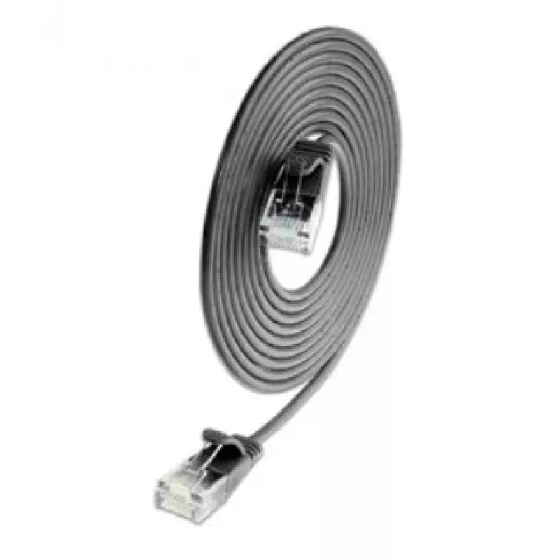 Wirewin SLIM CAT6A 10 Gigabit plonas tinklo kabelis, U/UTP, 3,6 mm skersmens, juodas, 1,5 m SLIM-L-UU-K6A 1.5 BK