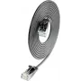 Wirewin Cat6A U/UTP Slim tinklo kabelis, RJ45, 0,5 m, juodas SLIM-L-UU-K6A 2.0 BK