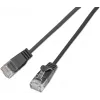 Wirewin Cat6A U/UTP Slim tinklo kabelis, RJ45, 0,5 m, juodas SLIM-L-UU-K6A 2.0 BK
