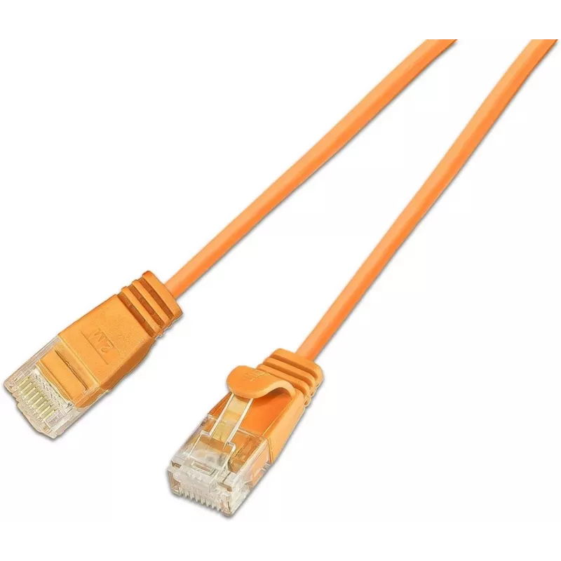 Wirewin SLIM CAT6A 10 Gigabit šviesus tinklo kabelis apvalus, U/UTP, Ø 3.6 mm, oranžinis (SLIM-L-UU-K6A 5.0 OR)