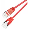 Wirewin Light tinklo kabelis U/FTP Cat 6a raudonas 0,1m plonas lankstus PoE PKW-LIGHT-STP-K6A 0.1 RT