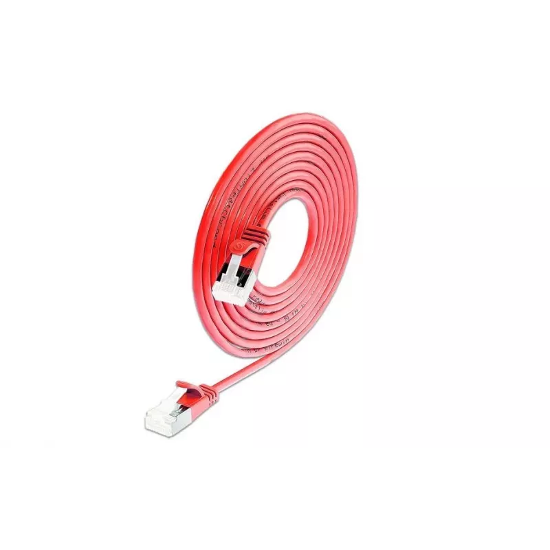 Wirewin Light Patch Cable apvalus U/FTP Cat 6a raudonas 2,0 m plonas lankstus PoE (PKW-LIGHT-STP-K6A 2.0 RT)