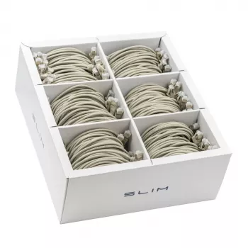 Wirewin SLIM KAT6A 10 Gigabit šviesus pataisymo kabelis, 0,5 m, U/FTP, Ø 3,8 mm, pilkas, 90 vienetų paketas (SLIM-LS-K6A 0.5 90)
