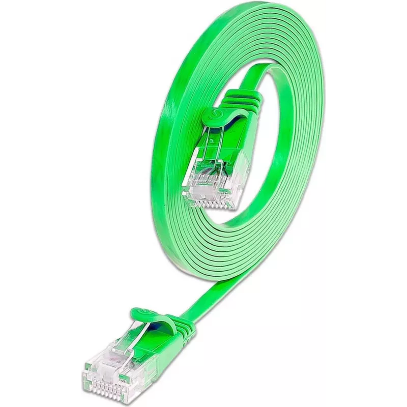Wirewin Cat.6 U/UTP Slim tinklo pataisos kabelis, 0,15 m, žalias PKW-SLIM-KAT6 0.15 GN