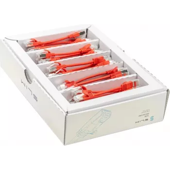 Wirewin SLIM-LS-K6A 0,1 RD 50 Cat6a U/FTP plonas Ethernet tinklo kabelis, 0,1 m, raudonas, 50 vnt. paketas