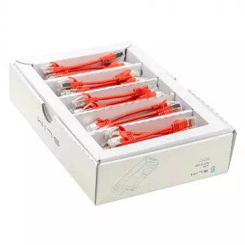 Wirewin SLIM-LS-K6A 0,1 RD 50 Cat6a U/FTP plonas Ethernet tinklo kabelis, 0,1 m, raudonas, 50 vnt. paketas