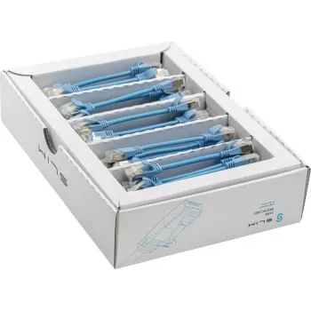 Wirewin SLIM-LS-K6A 0.1 BL 50 - Cat6A plonas Ethernet tinklo kabelis, 0,1m, U/FTP, mėlynas, 50 vnt. paketas