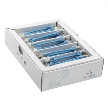 Wirewin SLIM-LS-K6A 0.1 BL 50 - Cat6A plonas Ethernet tinklo kabelis, 0,1m, U/FTP, mėlynas, 50 vnt. paketas