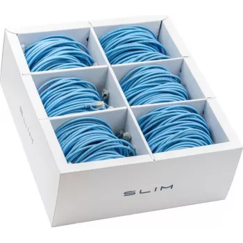 Wirewin SLIM KAT6A 10 Gigabit šviesus tinklo kabelis, 1,0 m, U/FTP, Ø 3,8 mm, mėlynas, 90 vnt. paketas (SLIM-LS-K6A 1.0 BL 90)