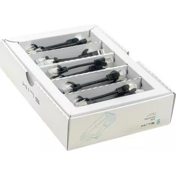Wirewin SLIM-LS-K6A 0.1 BK 50 - 10 Gigabit Cat6a U/FTP plonas tinklo kabelis, 0,1 m, juodas, 50 vienetų paketas