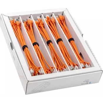 Wirewin SLIM-LS-K6A 0,15 m Cat6A plonas Ethernet tinklo kabelis, U/FTP, oranžinis, 50 vnt. paketas