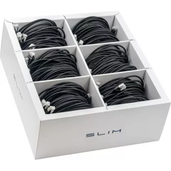 Wirewin SLIM-LS-K6A 1.0 BK 90 Cat6A U/FTP plonas Ethernet tinklo kabelis, 1,0 m, juodas, 90 vnt. paketas