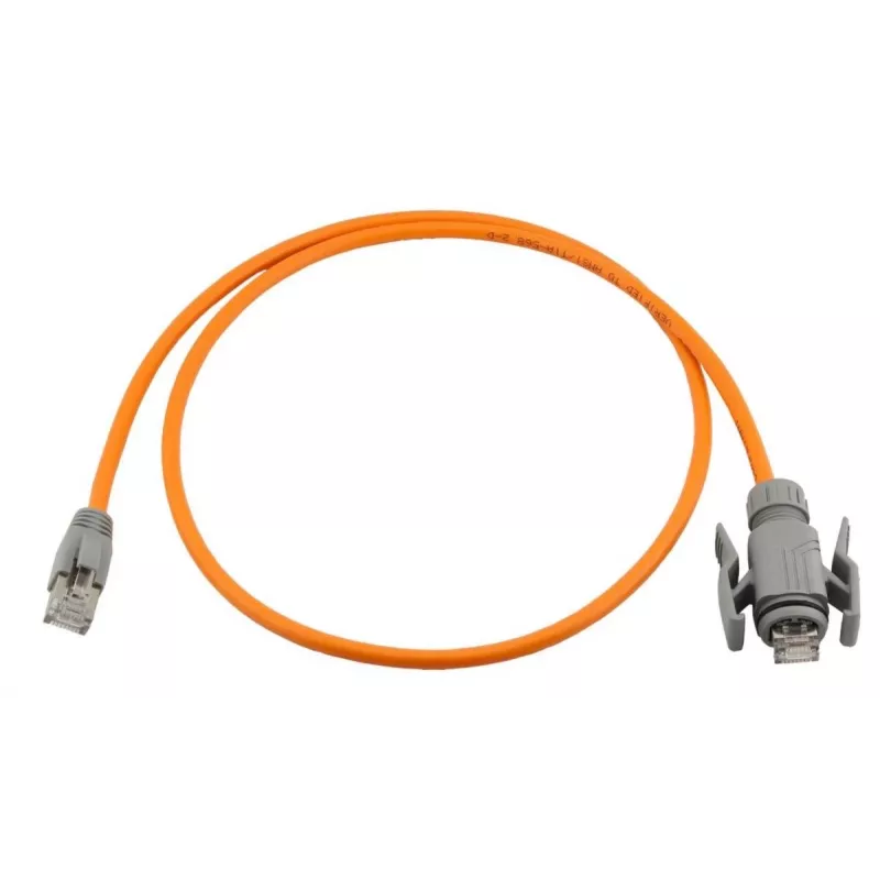 Wirewin Industrial CAT6A S/FTP PUR tinklo kabelis, RJ45 IP67, 10m, oranžinis PKW-I1-SF-K6A-PUR 10.0 OR
