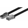 Wirewin lauko tinklo kabelis Cat.6A S/FTP, anti-UV PUR apvalkalas, juodas, 0,5m (PKW-OUT-SF-K6A-PUR 0.5)